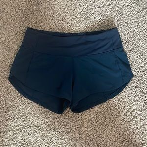Navy Blue Lululemon Speed Up Low-Rise Lined 2.5” Shorts